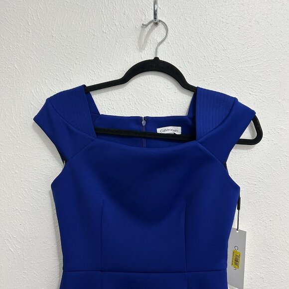 Calvin Klein Blue Midi Dress with Sleek Design - Picture 2 of 11